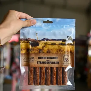 Cena promocyjna O’CANIS Oryginalne cygara ze strusia – 7 szt przysmak dla psa 180g