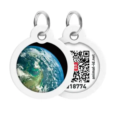 Bezpieczne zakupy WAUDOG SMART ID METALOWA ZAWIESZKA ADRESÓWKA Z QR-PASZPORTEM ZIEMIA 25 mm