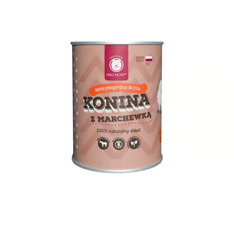 Hau Now Mokra karma monobiałkowa konina z marchewką 400g Ekspresowa dostawa