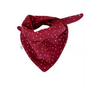 Hit cenowy Tulki – apaszka dla psa 25-35 cm bordowa w kropki