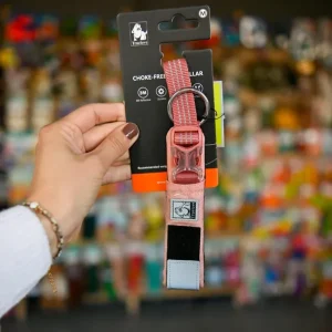 Truelove Obroża z personalizowanym rzepem Velcro brzoskwiniowa XS-L Bezpieczne zakupy