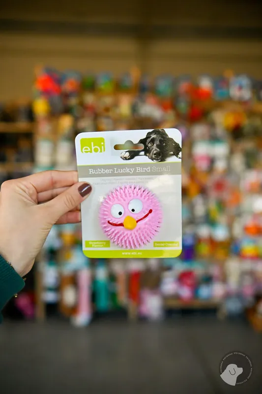 EBI PETIT ZABAWKA RUBBER Bird – rózowa/truskawkowa piłka S Tani