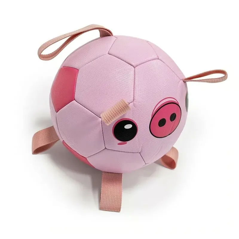 DUVO+ piłka z metkami i pompką football w kształcie świnki 18,5 cm Dostępne od ręki