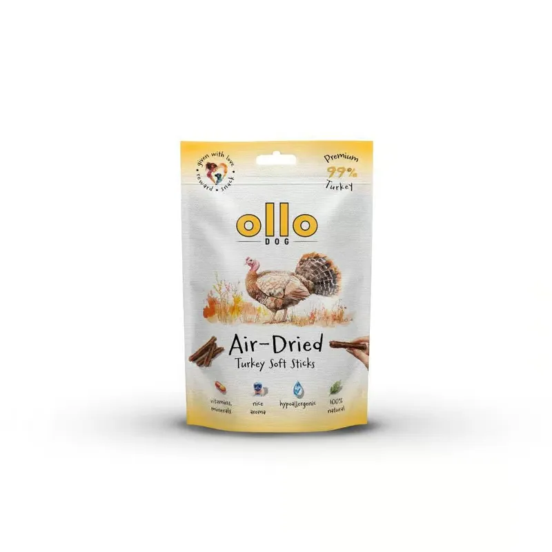 Air Dried Soft Turkey Sticks – monobiałkowe paski z indyka dla psa 80 g Darmowy zwrot