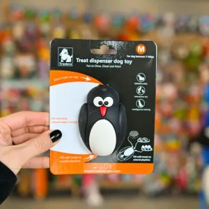 Zabawka na przysmaki dla średniego psa Truelove Penguin czarna dla kong Szybka wysyłka