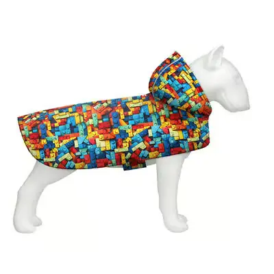 Nowy WAUDOG Clothes kurtka peleryna z kapturem dla psa – Bloki, rozmiar L