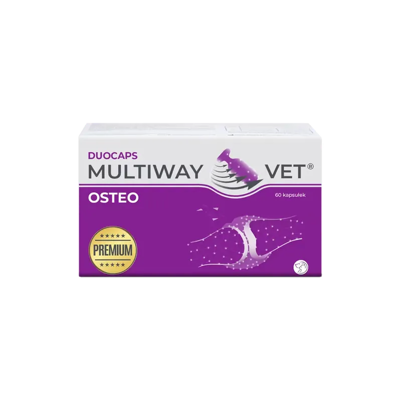 Oferta limitowana MULTIWAY VET DUOCAPS OSTEO – kapsułki twist-off na stawy dla psa i kota 60 kapsułek