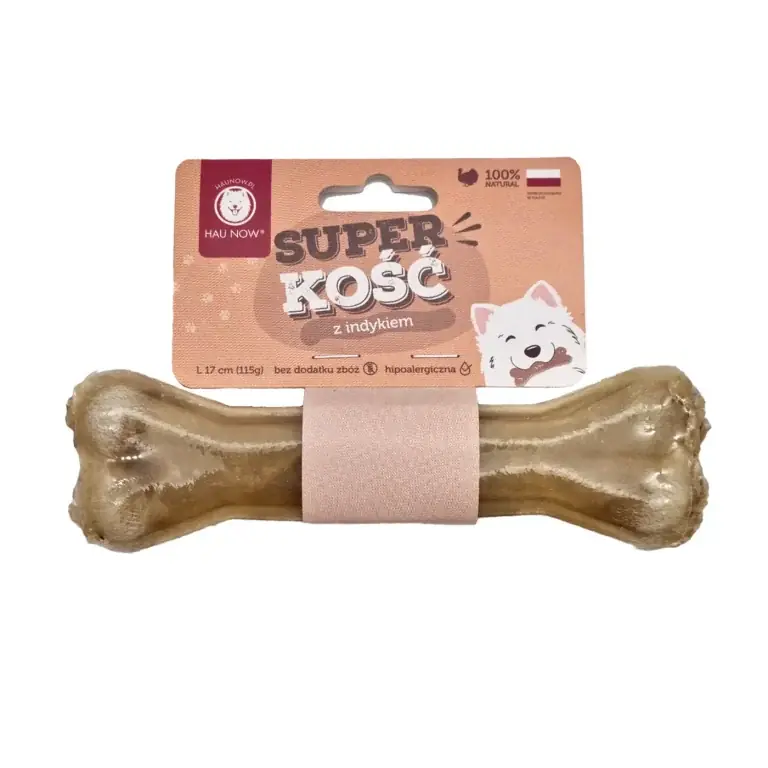 HAU NOW Super Kość do żucia z indykiem L Bezpieczne zakupy