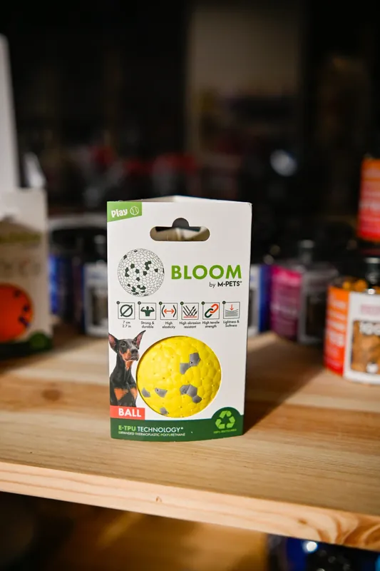 Do wyczerpania zapasów BLOOM wytrzymała piłka 7 cm – żółto szara