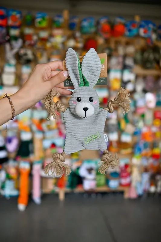 Zabawka TERRA ECO Puppy – LULU zajączek ze sznurami Darmowy zwrot