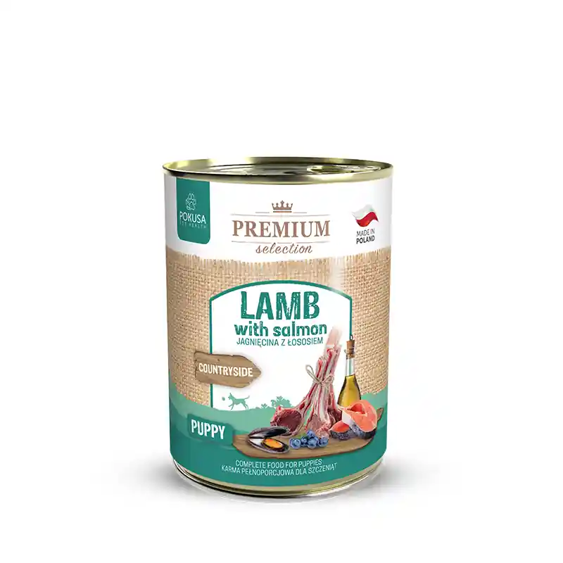 POKUSA PREMIUM SELECTION COUNTRYSIDE – karma mokra dla szczeniąt jagnięcina z łososiem 400 g Wyjątkowa oferta