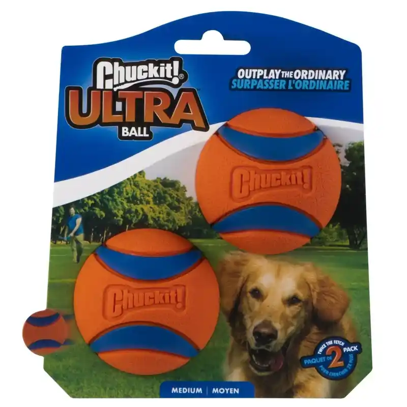 ULTRA BALL CHUCKIT – piłki do aportowania dla psa S 2 pak Bezpieczne zakupy