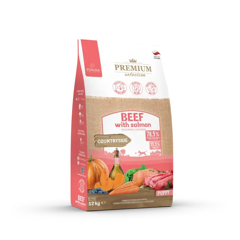 Bezpieczna płatność POKUSA PREMIUM SELECTION – sucha karma wołowina dla szczeniąt 1 kg