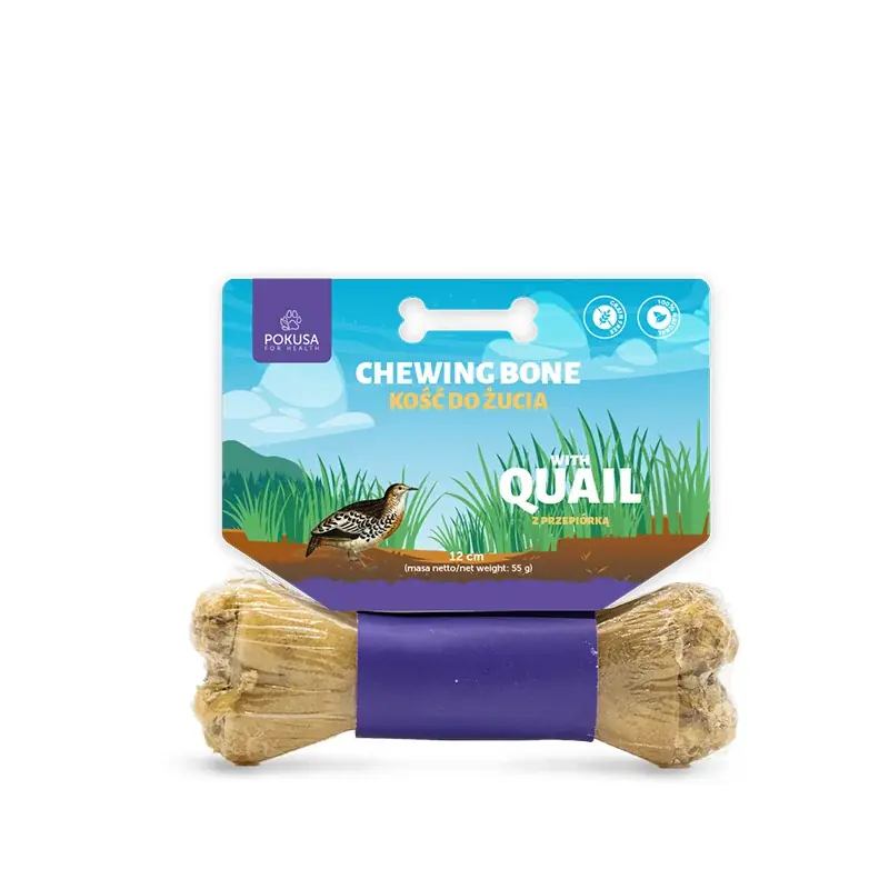 Bestseller FEEL THE WILD POKUSA chewing bone QUAIL – kość do żucia 12 cm