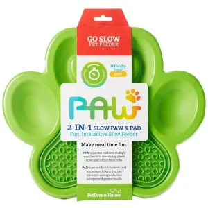 Pet Dream House Paw 2-in-1 Green Easy – zielona miska spowalniająca jedzenie Kup online