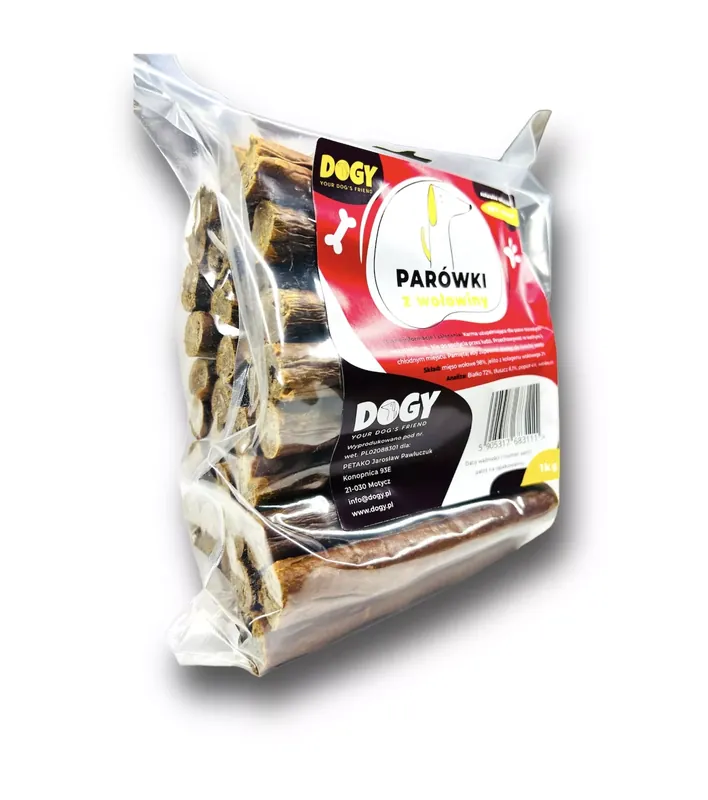 Ekspresowa dostawa DOGY – Parówki z wołowiny 1 kg