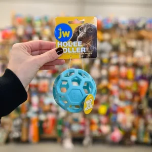 Dodaj do koszyka JW HOL-EE ROLLER MEDIUM Ø11,5 CM – piłka ażurowa błękitna jasna
