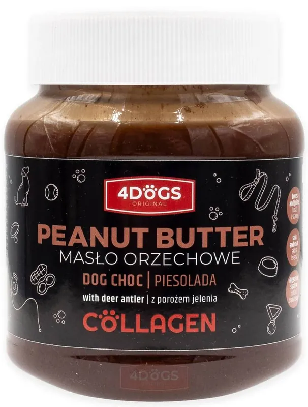 Taniej 4 Dogs Collagen Masło orzechowe Piesolada dla psa op. 330g
