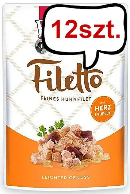 Rinti Filetto Kurczak z sercami w galaretce Mokra Karma dla psa op. 100g Pakiet 12szt. Sprawdź teraz