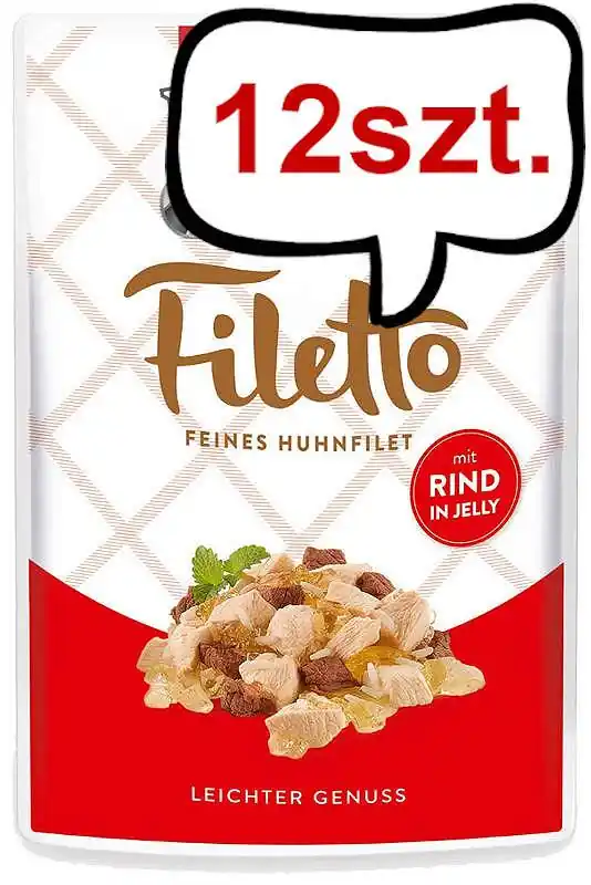 Rinti Filetto Kurczak z wołowiną w galaretce Mokra Karma dla psa op. 100g Pakiet 12szt. Bezpieczna płatność