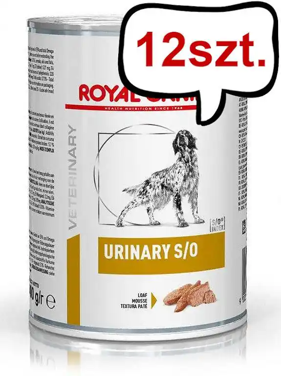 Zamów dziś Royal Canin Vet Urinary S/O Mokra Karma dla psa op. 410g Pakiet 12szt.