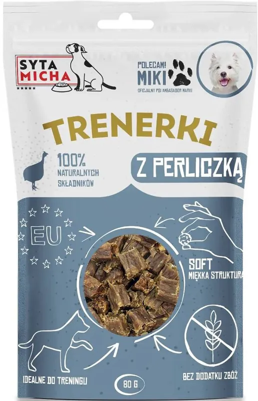 Syta Micha Trenerki z perliczką dla psa op. 80g Nie przegap