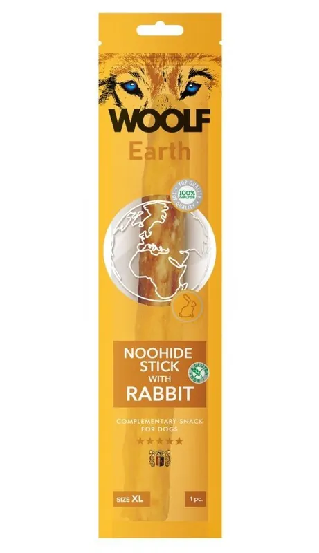 Obniżka ceny Woolf Earth Przysmak Noohide Stick z królikiem dla psa rozm.XL op.85g