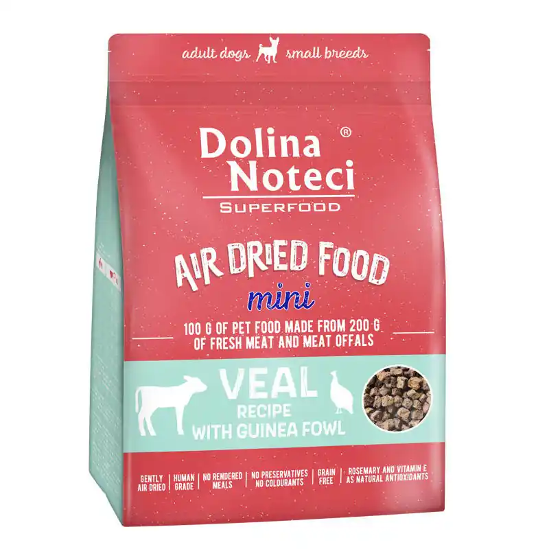 Do wyczerpania zapasów Dolina Noteci Superfood MINI danie z cielęciny z perliczką karma suszona dla psa 1 kg