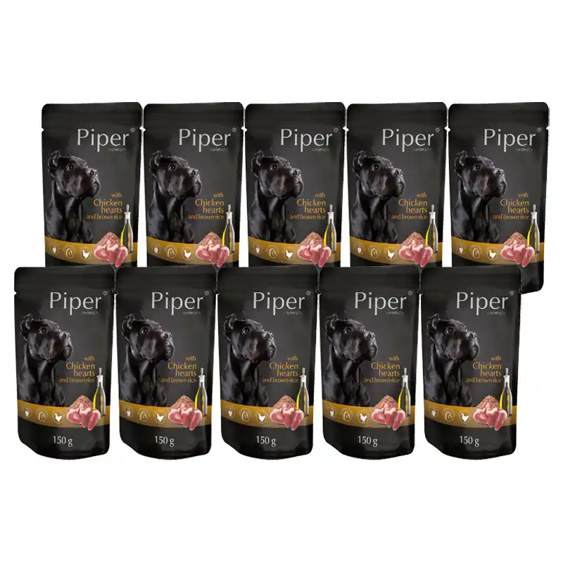 Do wyczerpania zapasów Mokra karma dla psa Piper Animals z sercami kurczaka i ryżem zestaw 10 x 150 g