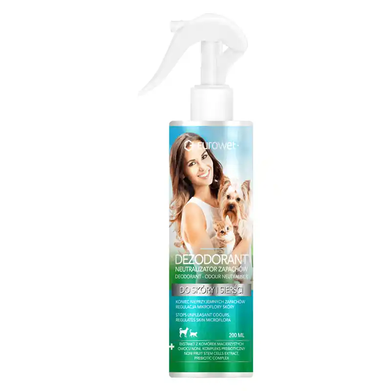 Eurowet Dezodorant Neutralizator zapachów dla psa i kota do skóry i sierści 200 ml Oferta limitowana
