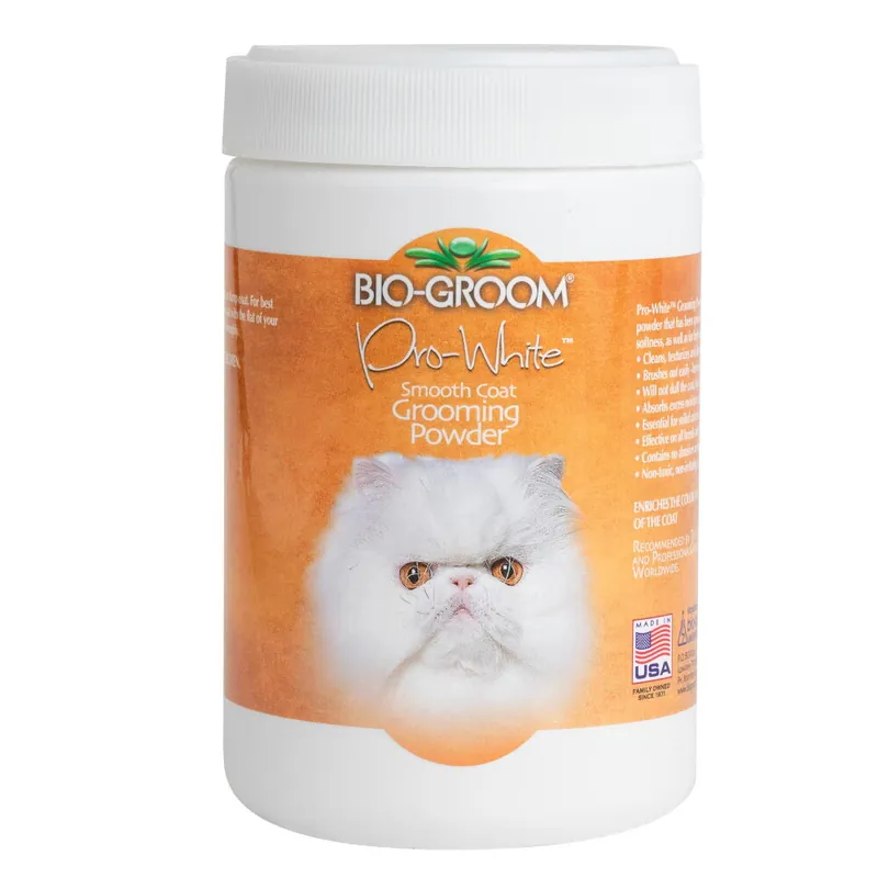 Bio-Groom Pro-White Smooth Coat Grooming Powder 170 g - puder do miękkiej sierści Hit sprzedaży