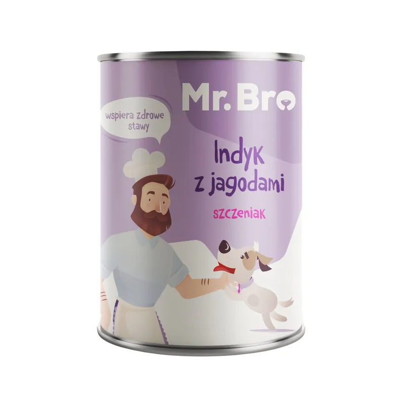 Sprawdź teraz Mr. Bro Indyk z Jagodami dla Szczeniąt 400g