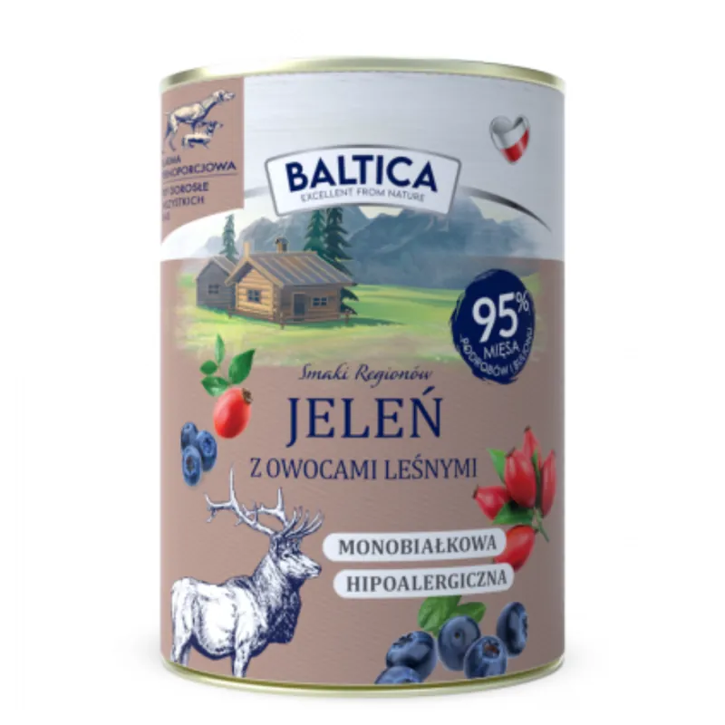 Baltica Karma Mokra Jeleń Z Owocami Leśnymi 400g Tylko dziś