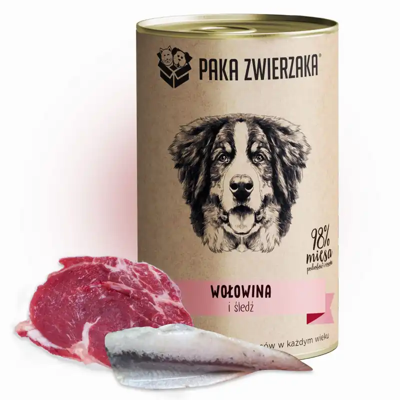 Paka Zwierzaka Wołowina i Śledź 400g Szybka wysyłka