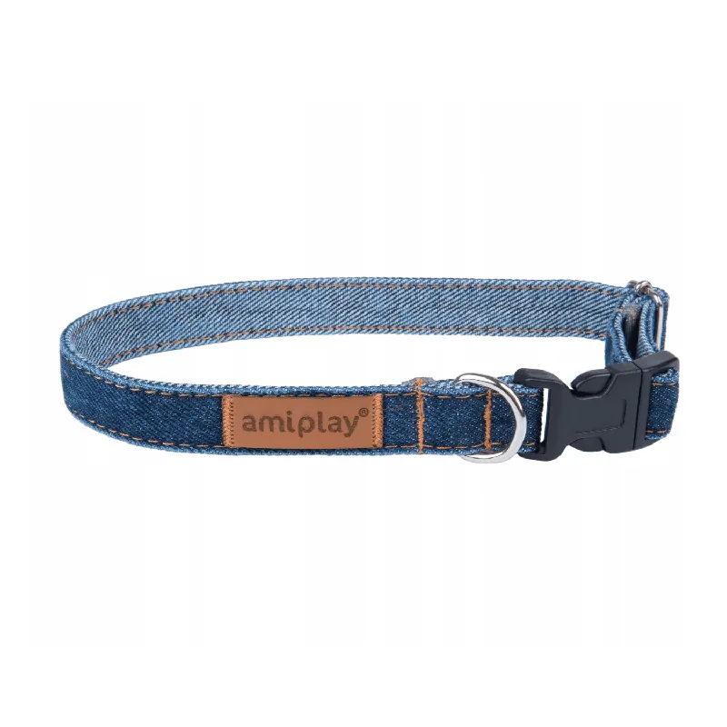 Amiplay Obroża Regulowana Denim Granatowy Zamów dziś