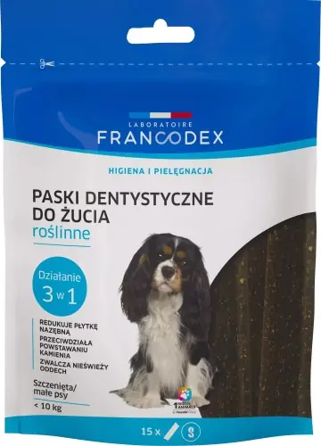 Zamów dziś FRANCODEX Paski Dentystyczne dla ps贸w 5-10kg 228g - 15szt