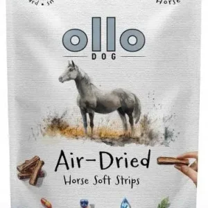 Bezpieczne zakupy Ollo Air Dried Horse Strips 80g delikatnie suszone przysmaki z koniny
