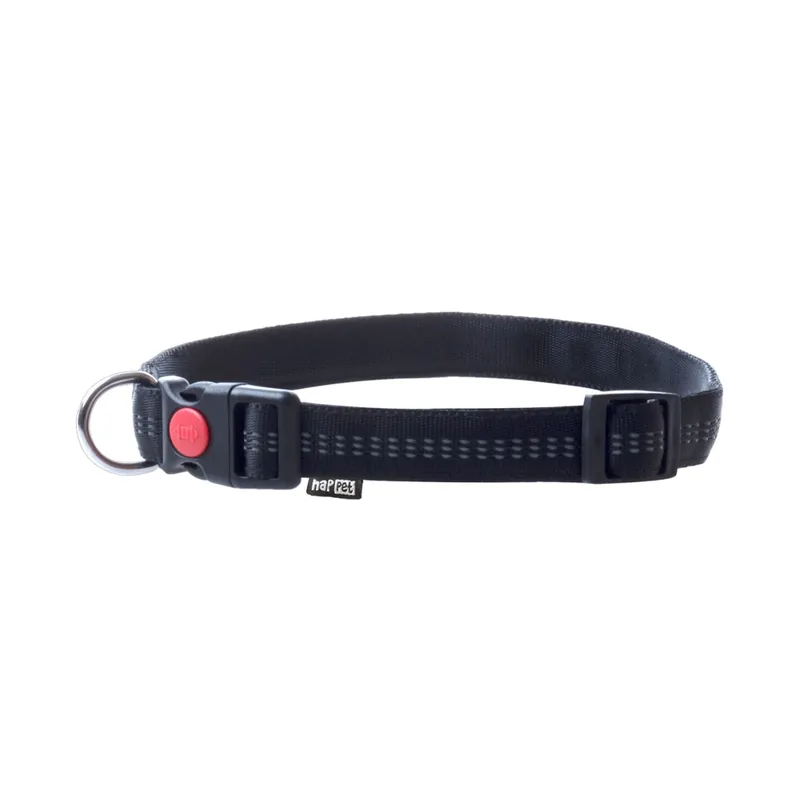 Obroża Soft Style Happet czarna odblaskowa L 2.0cm Nie przegap