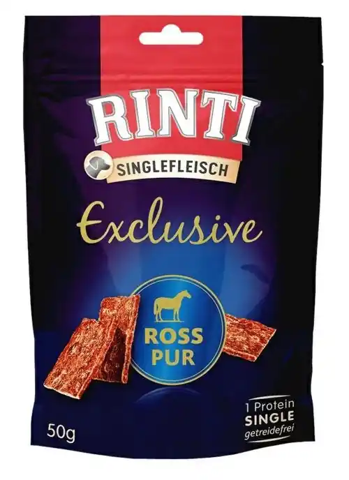 Rinti Singlefleisch Exclusive Ross Snack przysmaki dla psa z koniny 50g Nowość