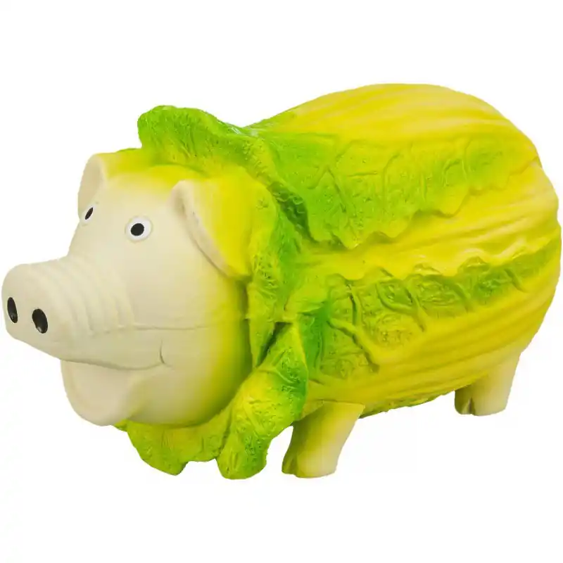 Wyjątkowa oferta Trixie świnka kapusta zabawka dla psa jasnozielona lateksowa z dźwiękiem 23 cm